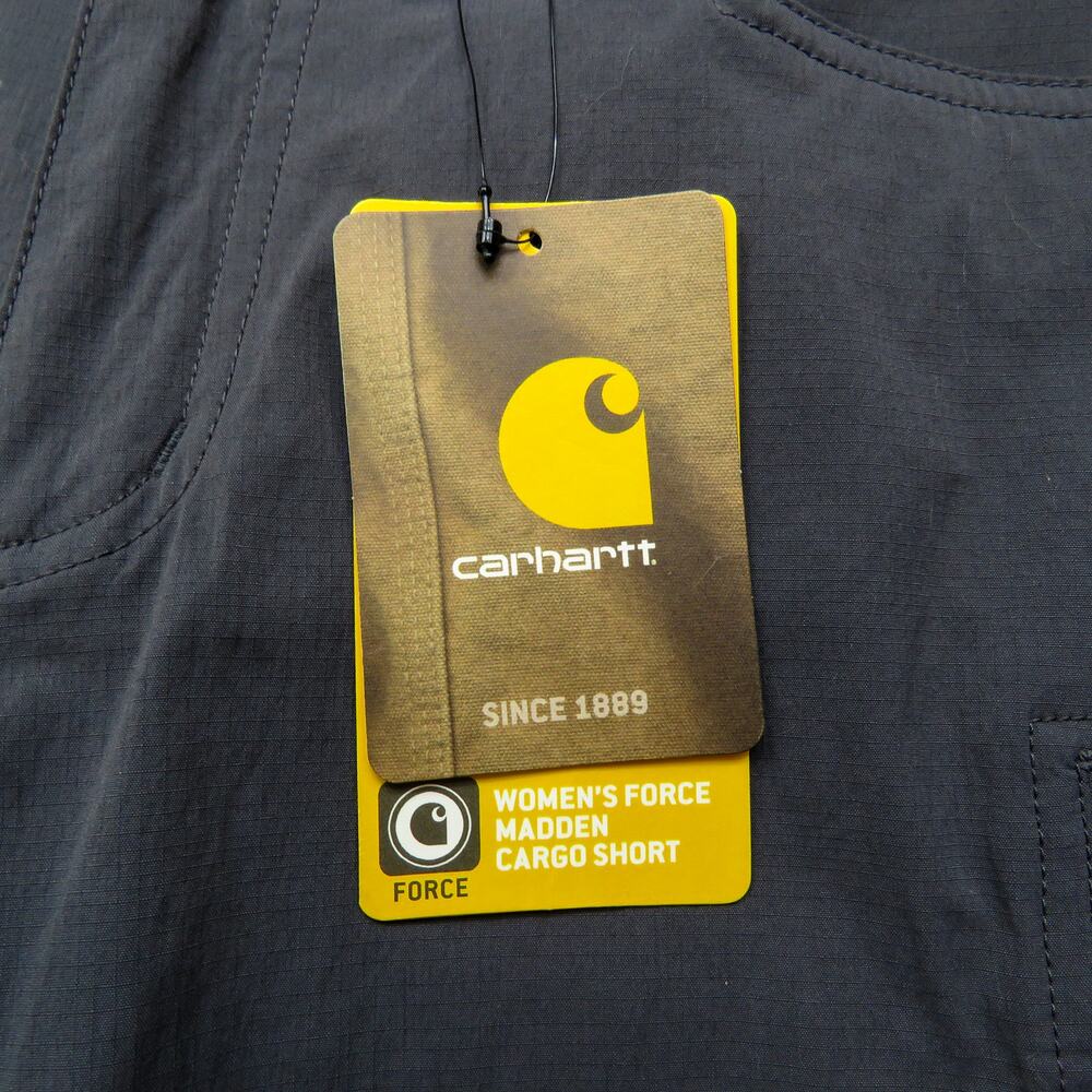 Carhartt Women's Straight Fit Force Madden Cargo Shorts 10 Charcoal Gray - Picture 4 of 9